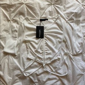 Pretty little things white long sleeve top